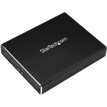 STARTECH DUAL DRIVE M.2 SATA ENCLOSURE - RAID - USB 3.1 GEN 2 USB C/USB A ACCS (SM22BU31C3R)