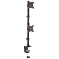 StarTech Vertical Desk Mount Dual Monitor Arm - For Monitors 13" to 27" - Adjustable - Desk Clamp / Grommet-Hole Mount - Dual VESA Monitors - Black (ARMDUALV) monteringssett - for 2 skjermer - svart