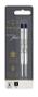 PARKER Quink Flow Ballpoint Refill for Ballpoint Pens Medium Black (Pack 2) - 1950372