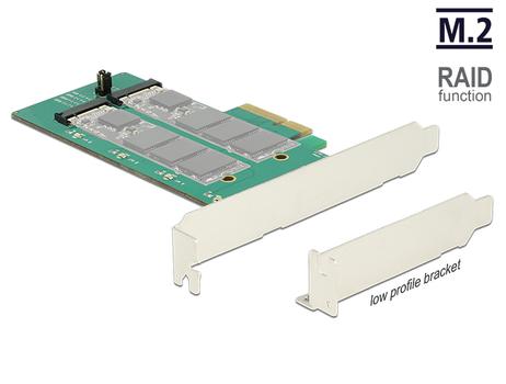 DELOCK PCI Express Card>2 x internal M.2 Key B with RAID-Low Profile Form (89536)