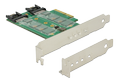 DELOCK PCI Express Karte > 3 x M.2 Slot – Low Profile Form Faktor