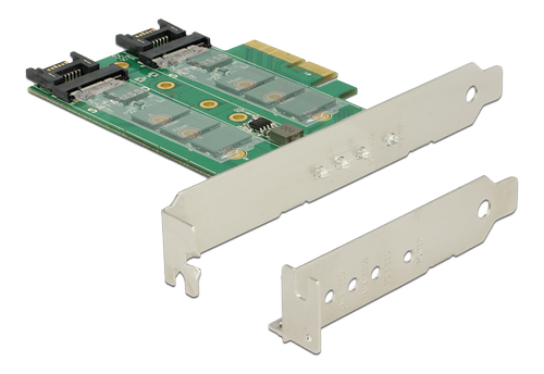 DELOCK PCI Express Karte > 3 x M.2 Slot – Low Profile Form Faktor (89518)