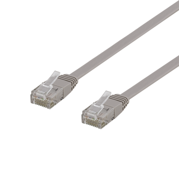 DELTACO Cat6 flat grey 50cm (TP-60-FL)