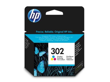 HP 302 Tricolour Standard Capacity Ink Cartridge 150 pages 4ml - F6U65AE (F6U65AE)