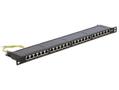 DELOCK 19" Patchpanel 24P CAT6 0.5U Black