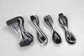 PHANTEKS Extension Cable Combo - Sort/Hvid - 24P/8P/8V/8V - 500mm