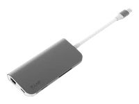 Cropmark LMP USB-C mini Dock HDMI 3x USB 3.0 Ethernet SD/ MicroSD USB-C charging space gray (15954)