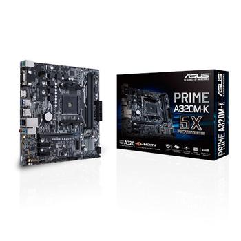 ASUS PRIME A320M-K AMD A320 2xDDR4 M.2 4xSATA3 skAM4 VGA/HDMI USB3.0 mATX (90MB0TV0-M0EAY0)