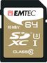 EMTEC SD Card 64GB Emtec  SDXC (CLASS10) Speedin + Kartenblister