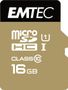 EMTEC MicroSD Card 16GB  Emtec   SDHC CL.10 Gold inkl. Adapter Bl.