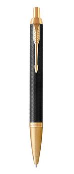 PARKER Kugelschreiber PARKER IM Prem. Black/ Gold M Blau (1931667)