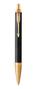 PARKER Kugelschreiber PARKER IM Prem. Black/Gold M Blau