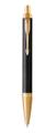 PARKER Kugelschreiber PARKER IM Prem. Black/Gold M Blau