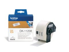 BROTHER Brother DK11208 Sort tekst / Hvid tape 38 x 90 mm, 400 stk. tape - Original