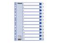 ESSELTE Register ESSELTE A4 plast 1-12 blå/hvit