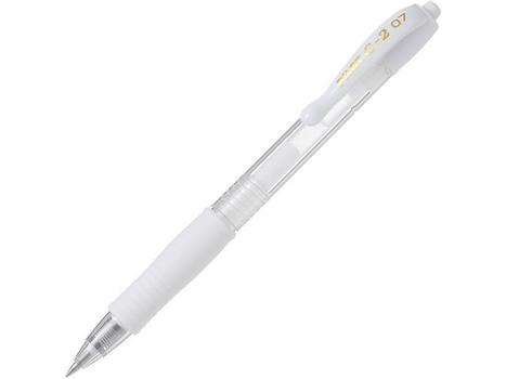 PILOT Gelpen m/klik G-2 0,7 pastel hvid (BL-G2-7-PAW*12)