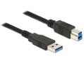 DELOCK Cable USB 3.0 Type-A male > USB 3.0 Type-B male 0.5 m black