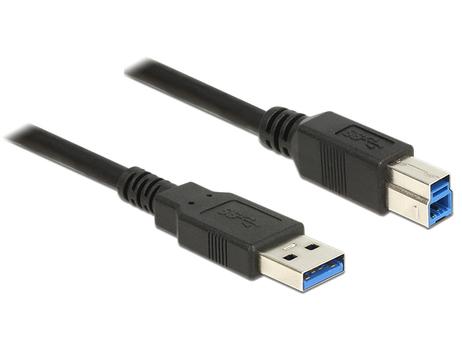 DELOCK Cable USB 3.0 Type-A male > USB 3.0 Type-B male 3m black (85069)