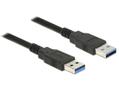 DELOCK Cable USB 3.0 Type-A male > USB 3.0 Type-A male 1m black  NB! pris gjelder ved kjøp på LAGERSALG