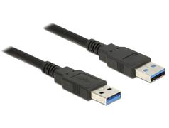 DELOCK Cable USB 3.0 Type-A male > USB 3.0 Type-A male 1m black  NB! pris gjelder ved kjøp på LAGERSALG