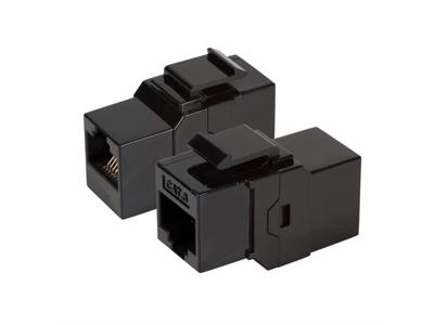 EFB ELEKTRONIK Keystone RJ45-skjøt Cat.6 UTP For keystone panel , hun/hun , Svart (37488.1)