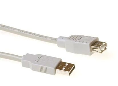 ACT USB2 Kabel A-A -  1,0 m skjøt A-A USB Skjøtekabel Grå (SB2199)