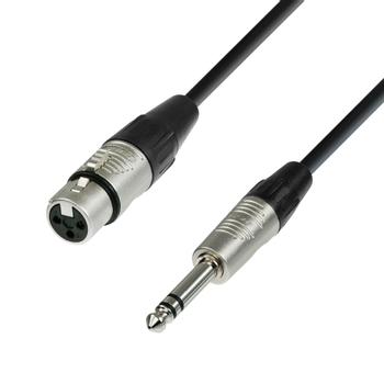 ADAM HALL AH Mik.Kabel XLR - 6.3 mm - 3,0 m Stereo XLR Hun - 6.3mm Stereo Han (K4BFV0300)