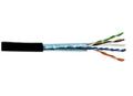 SCP Cat.6 F/UTP 550 MHz - 305 m Utendørs Trommel 23AWG Solid Sort