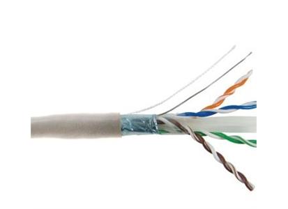SCP Cat.6 F/UTP 550 MHz - 305 m LSZH Trommel 23AWG Solid Hvit (CAT6SH-WT-LSZH)