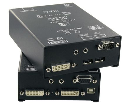 IHSE Extender DVI USB-H AUD SER Tx/Rx 1xFiberLC SM/MM Max 1 - 10 km (DVXSMU/EA1)