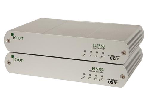 ICRON Extender DVI USB2 Tx/Rx 1xTP Max 100 m Power 5V (EL5353)