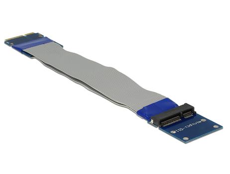 DELOCK Extension Mini PCI Express / mSATA male > slot riser card with flexible cable 13 cm (65837)