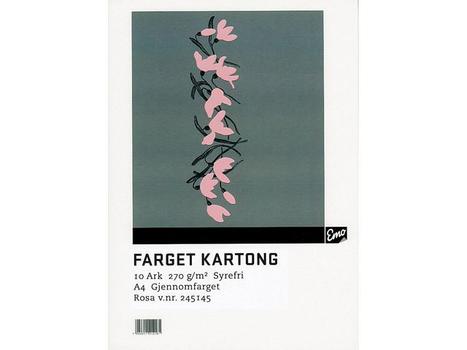 Kartong EMO A4 270g 35 rosa (10) (245145)
