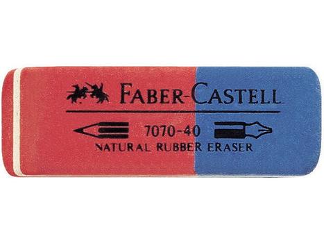 FABER-CASTELL Viskelær FABER CASTELL 7070 rød/blå (187040*40)