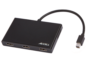 ACCELL Splitter  1:3 miniDP til 3 HDMI Multi-Display MST Hub (K088B-009B-3)