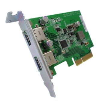 QNAP Dual-port USB 3.1 Type-A Gen 2 10Gbps PCIe card (USB-U31A2P01)