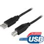 DELTACO USB 2.0 kabel Type A output – Type B output, 2m, svart