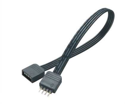 AKASA LED Strip Extension Cable 20 cm, Flexible, Molex 4 pin-extension Cable (AK-CBLD01-20BK)