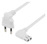 DELTACO Europlug (power CEE 7/16) (male) - Power IEC 60320 C7 White 5m