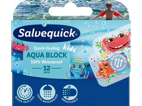 SALVEQUICK Plaster Aqua Block Kids 12/pk. (621924*12)