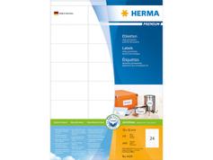 Herma Premium - Papir - matt - permanent selv-adhesiv - hvit - 70 x 35 mm 2400 etikett(er) (100 ark x 24) laminerte etiketter