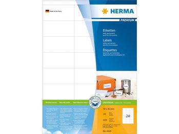 HERMA Etiketten Premium A4 weiß 70x35   mm Papier 2400 St. (4429)