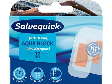 SALVEQUICK Plaster Aqua Block 12/pk. (621824*12)
