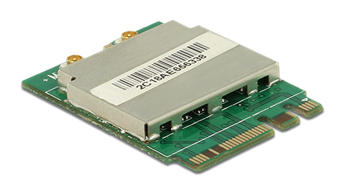 DELOCK Modul M.2 Key A+E Stecker > WLAN 11ac/ a/ b/ g/ n + Bluetooth 4.0 (95254)