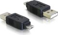 DELOCK USB-sovitin, USB A uros - Micro A uros, musta
