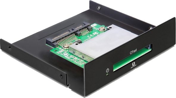 DELOCK minneskortläsare,  intern/ 3, 5",  SATA, CFast (91680)