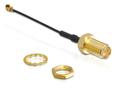 DELOCK antennisovitin, I-PEX u kulma 90 - RP-SMA n suora, 0,05m