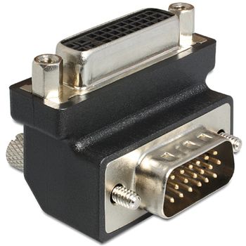 DELOCK Adapter DVI 24+5 female / VGA 15 pin male 90°angle (65425)