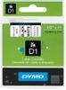 DYMO D1 märktejp standard 12mm, svart på vitt, 7m rulle