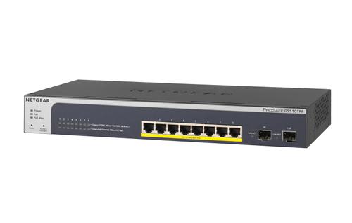 NETGEAR 8-PORT POE+ GB WEBMGD SWITCH 2 SFP PORTS IN (GS510TPP-100EUS)